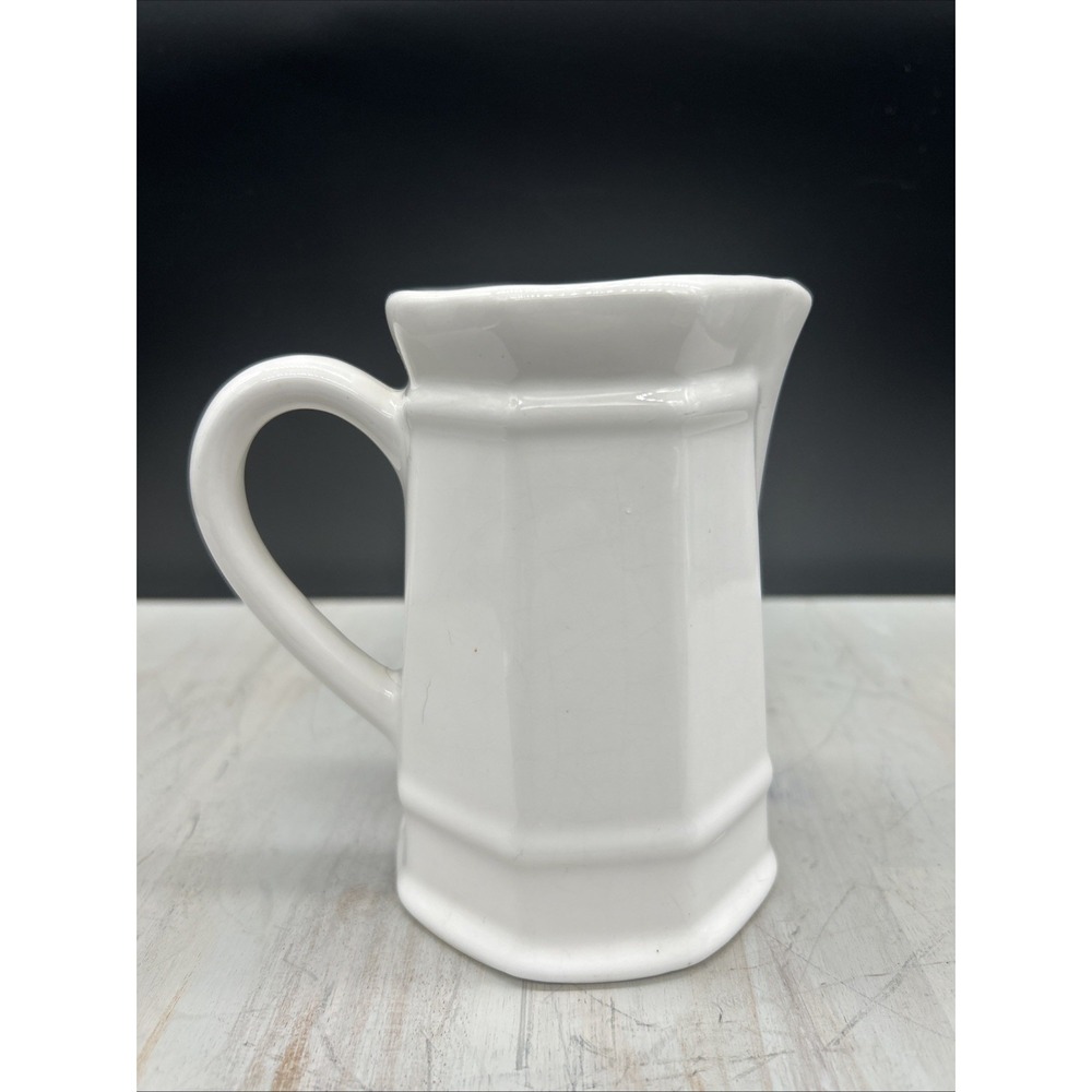 🇺🇸 Vintage Pfaltzgraff Heritage White Creamer Made in USA